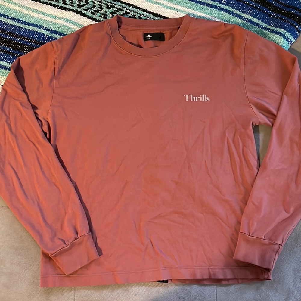 thrills long sleeve pink shirt